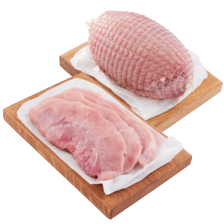 Magere hamlappen of hamrollade